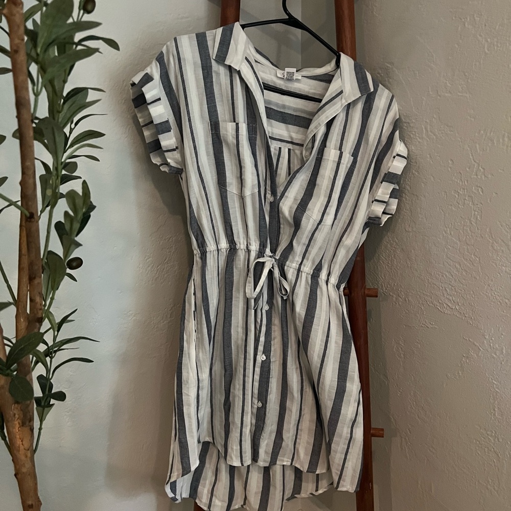 Summer Striped Dress - Swim Cover Up
